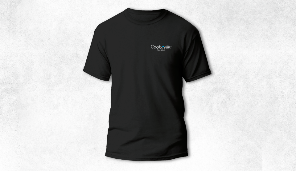 shirt with the Cookeville Disc Golf Branding